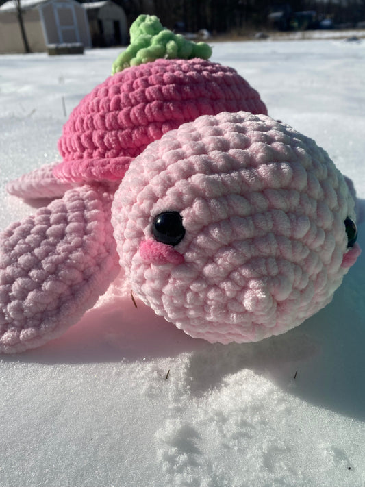 Jumbo Crochet Strawberry Turtle